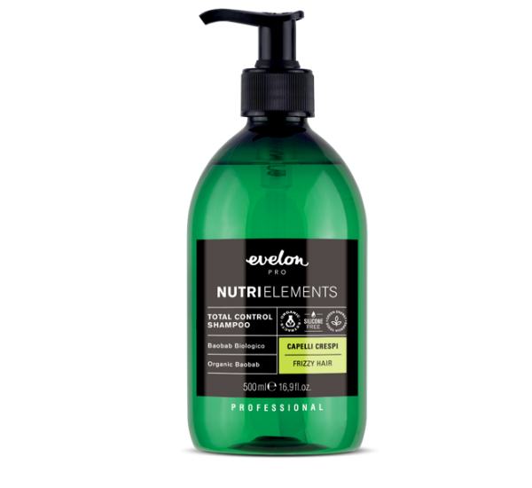 Evelon Pro Nutri Elements Total control Smoothing shampoo Изглаждащ шампоан за непокорна коса 500ml